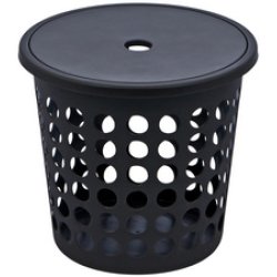 plast team Panier à linge SPRINGFIELD, 25 litres, rond,blanc