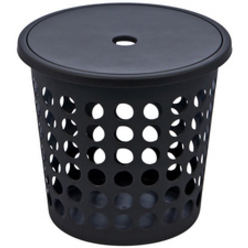 plast team Panier à linge SPRINGFIELD, 25 litres, rond,blanc