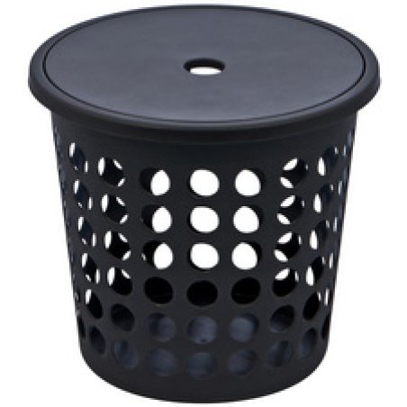 plast team Panier à linge SPRINGFIELD, 25 litres, rond,blanc