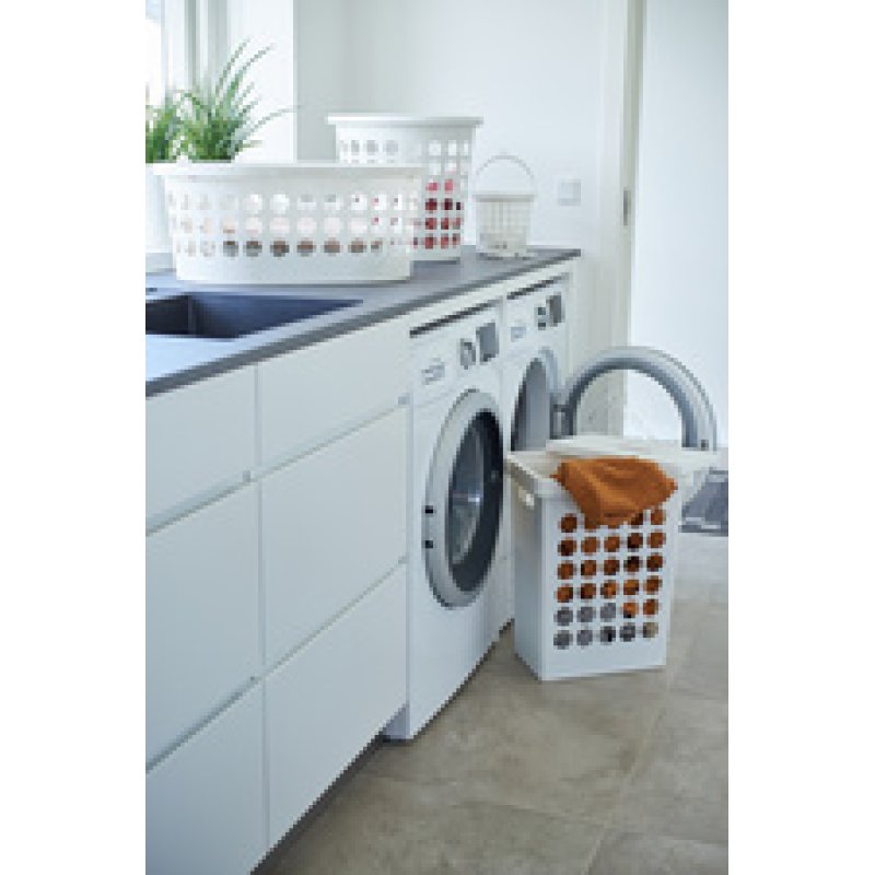 plast team Panier à linge SPRINGFIELD, 25 litres, rond, noir