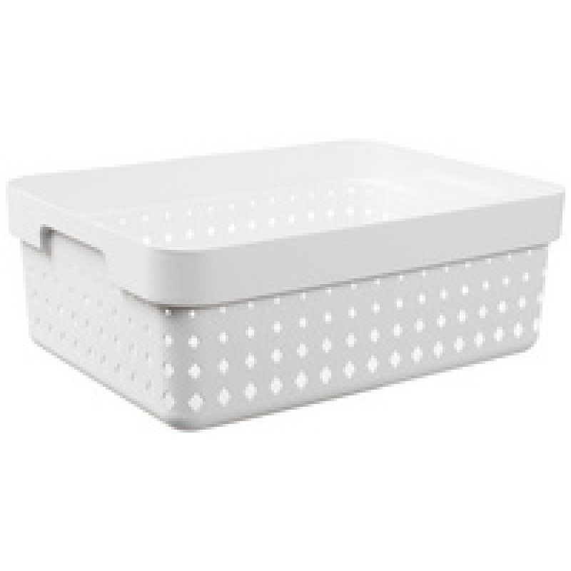 NHG Bac de rangement SEOUL BASKET M, PP, blanc