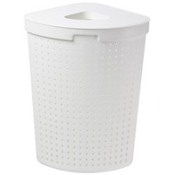 NHG Panier à linge SEOUL, 62 litres, triangulaire, blanc