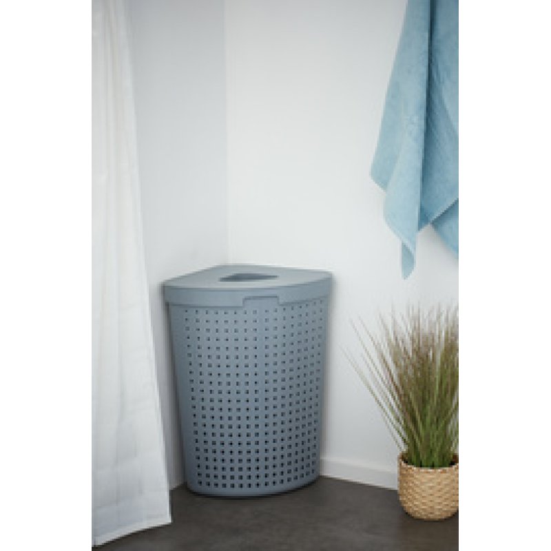 NHG Panier à linge SEOUL, 62 litres, triangulaire, blanc