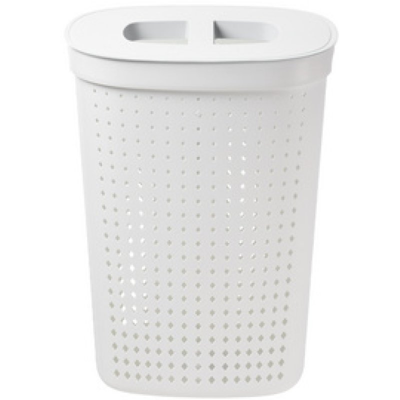 NHG Panier à linge SEOUL, 60,8 litres, ovale, blanc