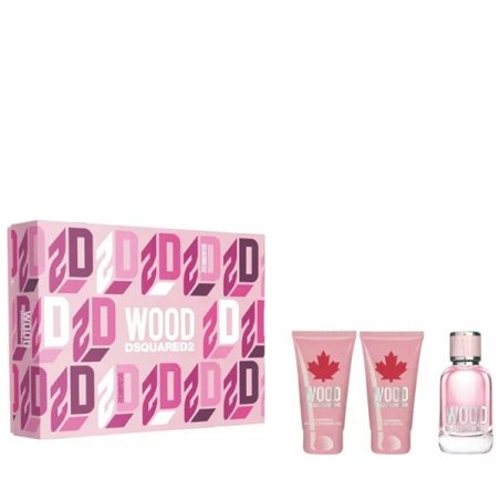 Set Dsquared Wood For Her, Femei, Eau De Toilette, 50ml Lotiune de corp 50ml Gel de dus 50ml