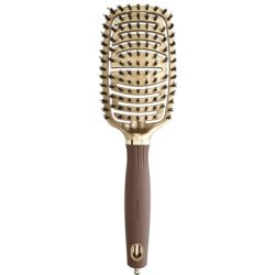 Expert Care Flex Boar and Nylon Bristles Gold and Brown