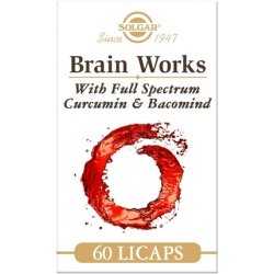 Solgar Brain Works with Full Spectrum Curcumin and BacoMind Mind and Memory Vitamins Choline Supplement Supports Focus
