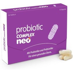 NEO Probiotic Complex 15 Capsules with Probiotics and Prebiotics Supports Gut Flora and Wellbeing 9 Probiotic Strains