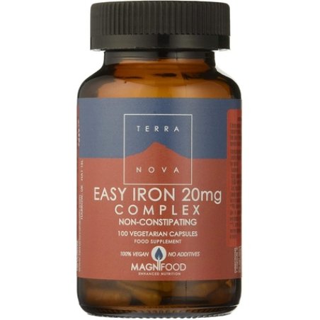 Terranova Easy Iron 20mg Complex Non Constipating 100 Veg Capsules