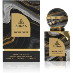 Noir Grit Extrait de Parfum 100ml by Auraa Desire Luxury Unisex Oriental Fragrance with Cypriol Copaiba Rose Patchouli