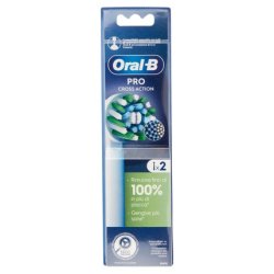 Oral-B Pro Cross Action Replacement Brush Heads For Rechargeable Electric Toothbrush - 2 Pack