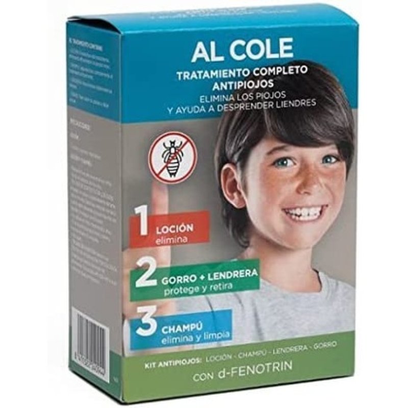 AL COLE Lice Lotion Pack Anti-200ml Shampoo 200ml Hat and Nit