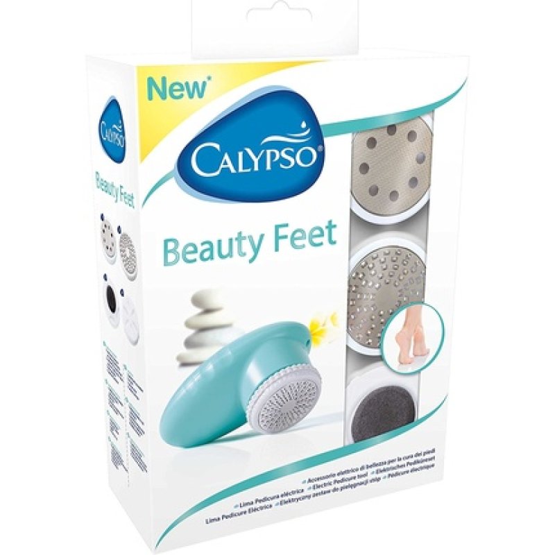 Calypso Beauty Feet Electric 3-in-1 Pedicure Set with 3 Interchangeable Attachments