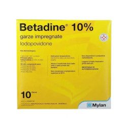 Viatris Betadine 10 Impregnated Dressings 10x10 Cm 250 Mg