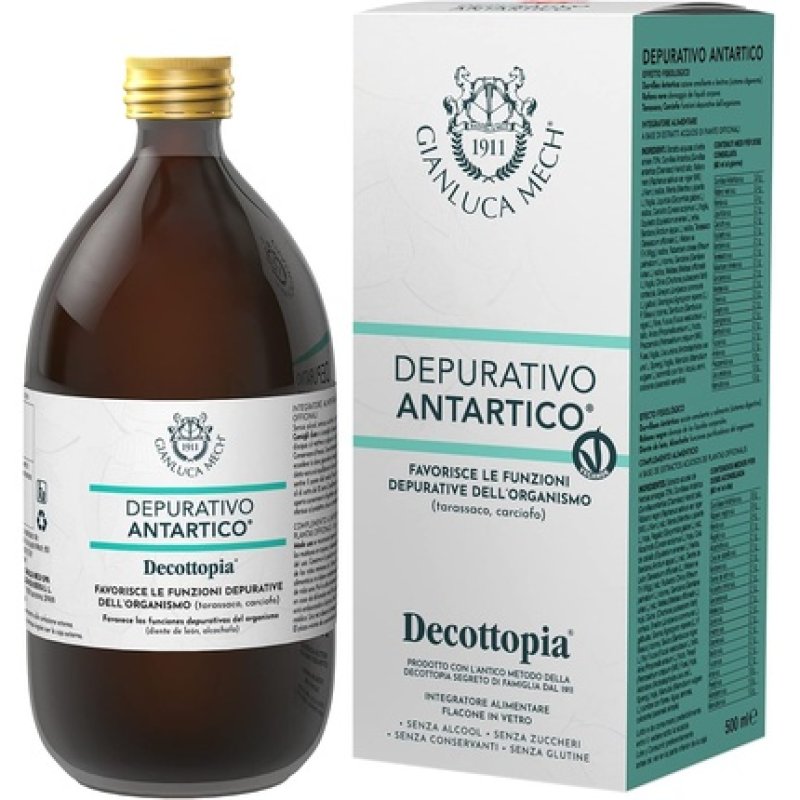 Gianluca Mech Antarctic Detoxifier with Diuretic Properties Decottopia Method with Dandelion and Artichoke Flavor 500ml