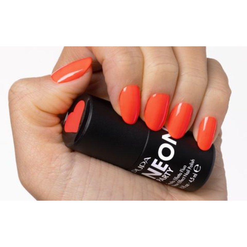 Pupa Neon Party Fluorescent Effect Nail Polish 600 Miami Beach Coral