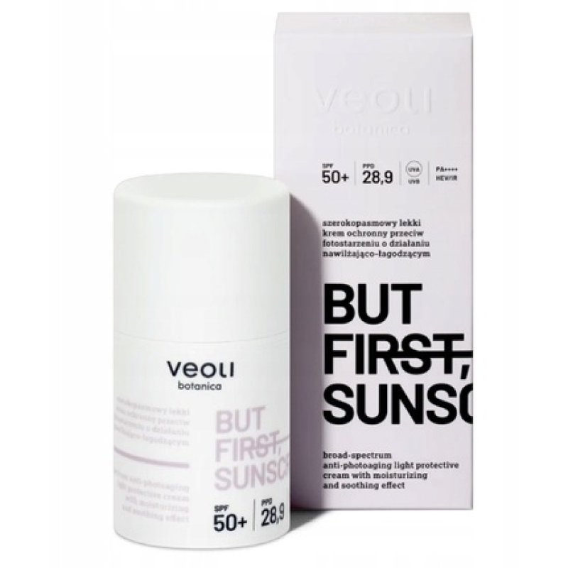 Veoli Botanica But First Sunscreen - Lightweight Broad Spectrum Anti-Aging Cream 50 Ml