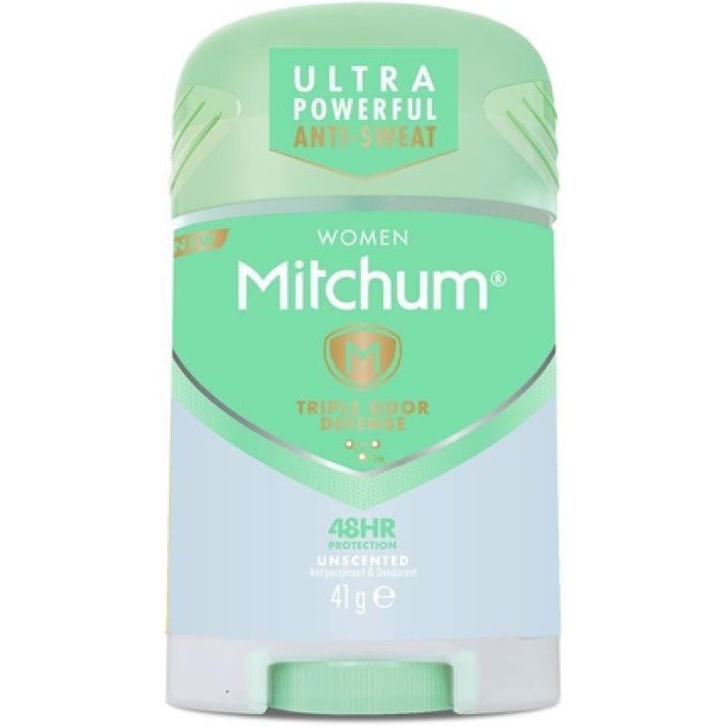 Mitchum Women Triple Odor Defense 48HR Protection Stick Deodorant & Anti-Perspirant Unscented 41g
