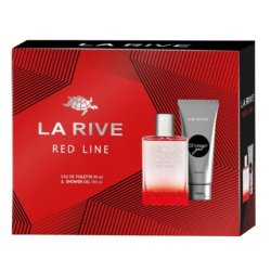 La Rive RED LINE EDT Gift Set 90ml Perfume 100ml Shower Gel New & Original!