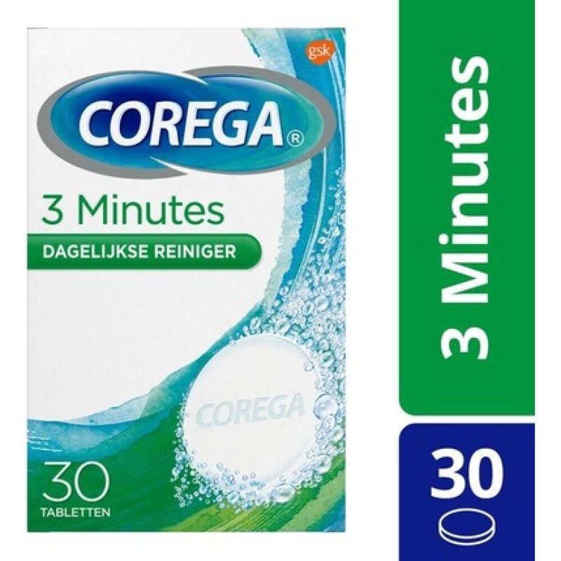 Corega Tablets - 3 Minutes - 30 Tablets