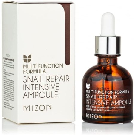 Mizon Snail Repair Intensive Ampoule 30ml - 80% Snail Mucin Extract Repair Serum for Anti-Aging and Collagen Generation