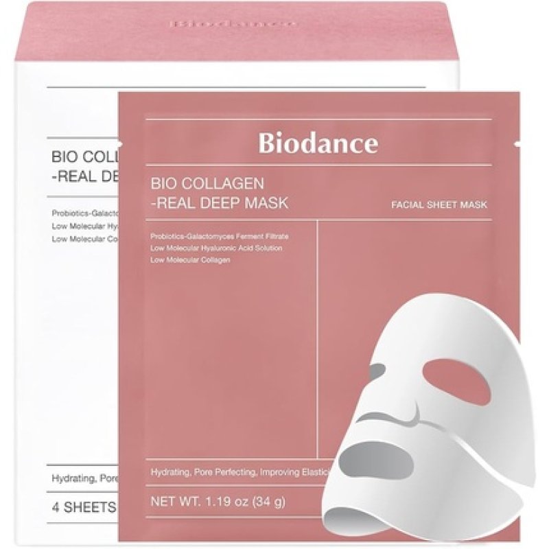 Biodance Bio Collagen-Real Deep Mask - 4 Sheets, 1.19 Oz 34g Each