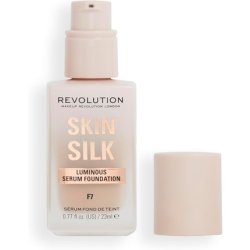 Makeup Revolution Skin Silk Serum Foundation Light to Medium Coverage with Hyaluronic Acid 23ml F7