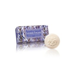 Lavender Soap Round 50g Handmade Italian Soap from Fiorentino with Decorative Embossing - Pack of 6
