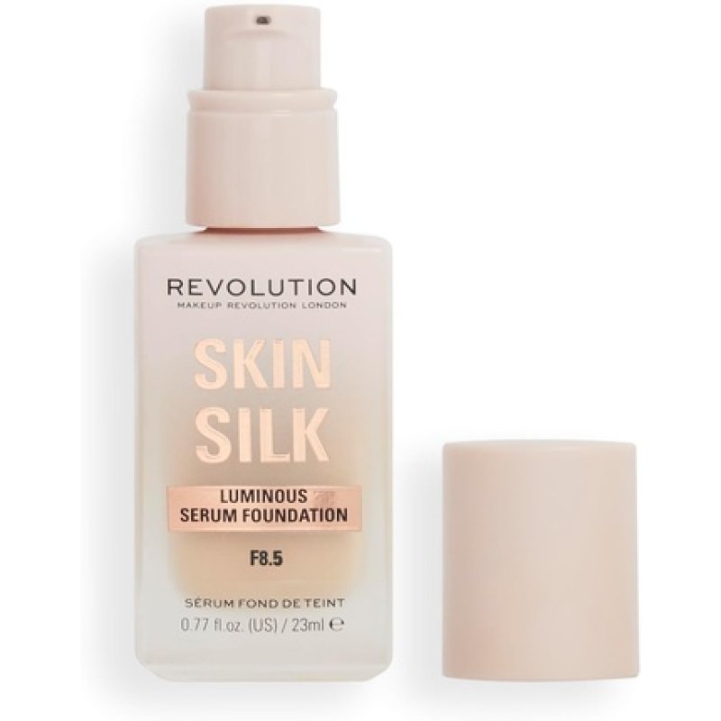 Makeup Revolution Skin Silk Serum Foundation Light to Medium Coverage with Hyaluronic Acid 23ml