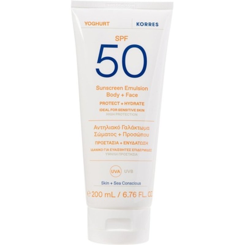 KORRES YOGHURT Emulsion Body Face SPF50 200ml