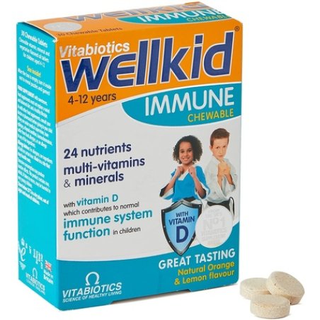 Vitabiotics Wellkid Immune Chewable 30 Tablets