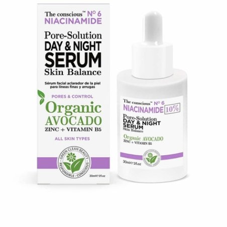 The Conscious Niacinamide Pore Solution Day Night Serum Organic Avocado 30ml Women