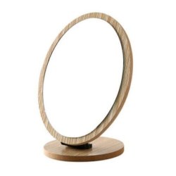 Ecarla Wooden Standing Cosmetic Mirror