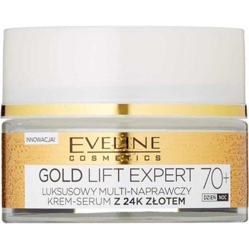 Eveline Cosmetics Gold Lift Expert Strong Anti-Wrinkle Firming Cream Day & Night 70 with 24Karat Gold 50ml