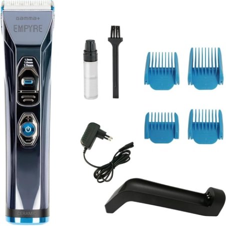 GAMMA Empyre Professional Men's Hair Clipper with 3-Speed Rotary Motor, White Ceramic Blade, 300 Minutes Cordless