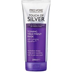 PRO:VOKE Touch of Silver Toning Treatment Mask 200ml for Blonde Platinum White or Grey Hair - Purple Shampoo