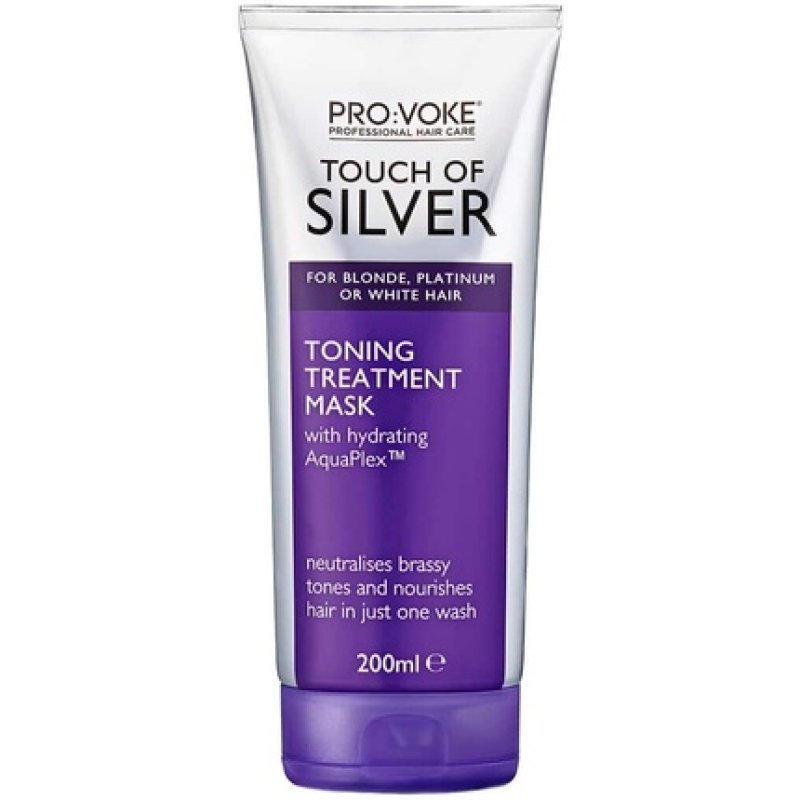 PRO:VOKE Touch of Silver Toning Treatment Mask 200ml for Blonde Platinum White or Grey Hair - Purple Shampoo