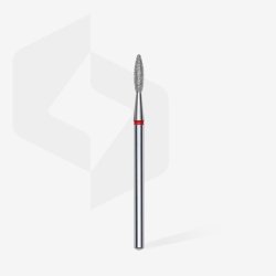 STALEKS PRO Diamond Bit Flame Red Ring Attachment for Nail Cutters Bits for Apparative Manicures and Pedicures Grinding