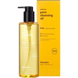 Hanskin Pore Cleansing Oil Gentle Blackhead Cleanser and Makeup Remover for Sensitive Skin [PHA] 300ml