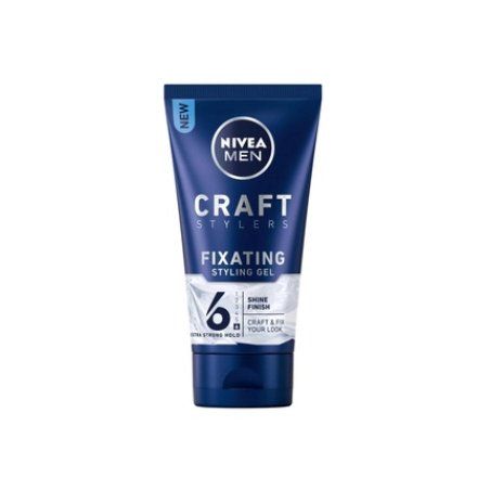 NIVEA Men Craft Stylers Fixating Styling Gel Shine Finish Quick and Easy Hair Styling with Extra Strong Hold 150ml