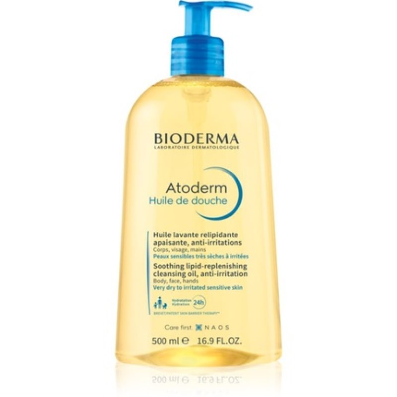 Bioderma Atoderm Shower Oil 500 ml - Soothing Ultra-Nourishing Shower Oil for Dry and Irritated Skin