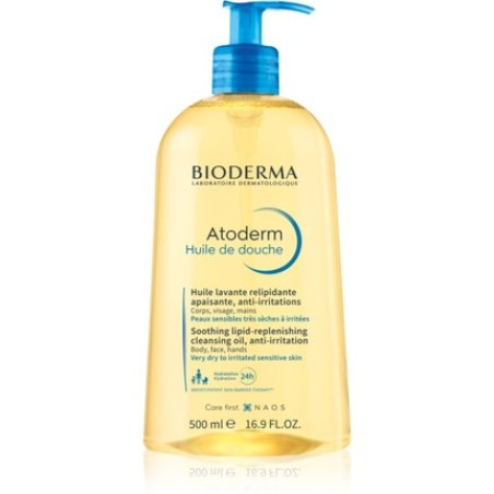 Bioderma Atoderm Shower Oil 500 ml - Soothing Ultra-Nourishing Shower Oil for Dry and Irritated Skin