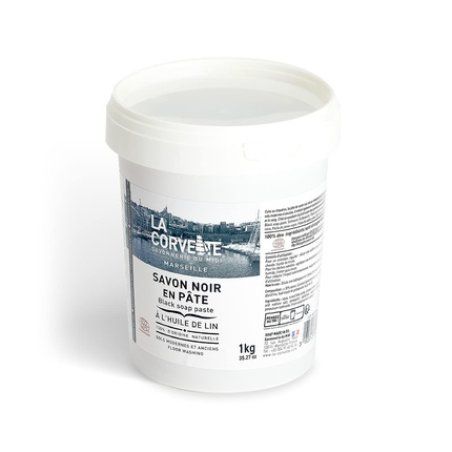 La Corvette Ecocert Linseed Oil Paste Black Soap 1kg