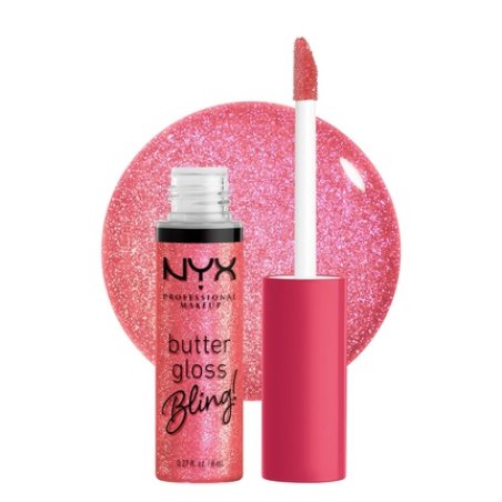 NYX PROFESSIONAL MAKEUP Butter Gloss Bling Lip Gloss She Got Money Shimmer 0.27 Fl Oz