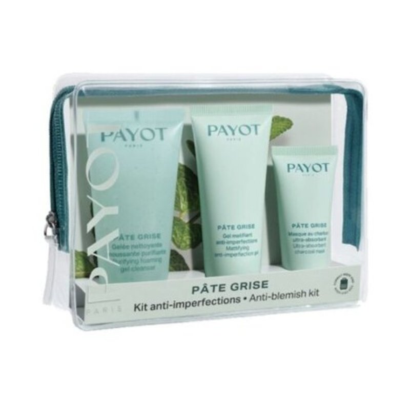 Payot Pâte Grise Kit Anti-Imperfecciones (Mousse limpiadora 50ml, máscara carbón ultra-absorbente 15