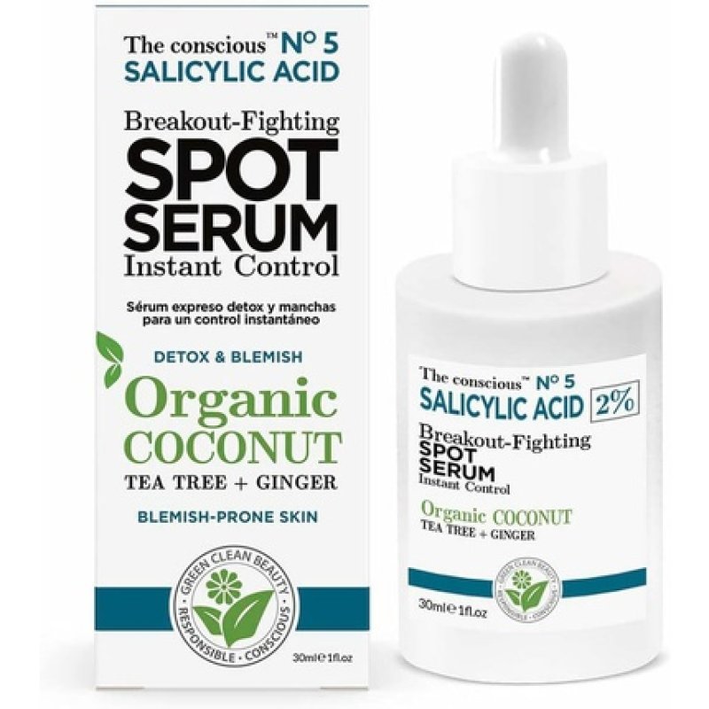 Salicylic Acid Breakout-Fighting Spot Serum with Organic Coconut 30ml