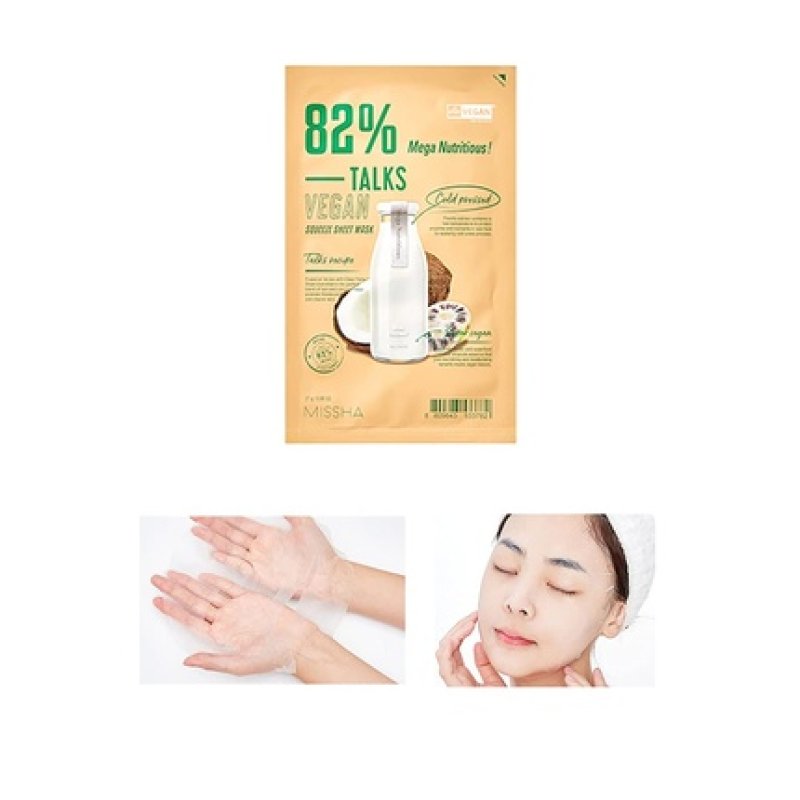 MISSHA Talks Vegan Squeeze Sheet Mask Mega Nutritious Vegan Sheet Mask for Mature Skin 1 pc