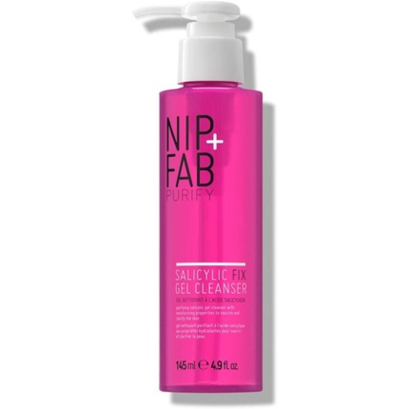 Nip Fab Salicylic Fix Gel Face Cleanser with Niacinamide and Hydrating BHA 145ml