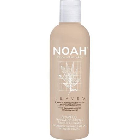 NOAH Leaves Nourishing Treatment Shampoo with Bamboo Leaves 250ml - Formulated and Made in Italy - Cruelty Free Nickel
