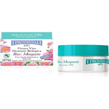 I Provenzali Organic Moisturizing Face Cream with Rosehip and Vegetable Hyaluronic Acid 50ml